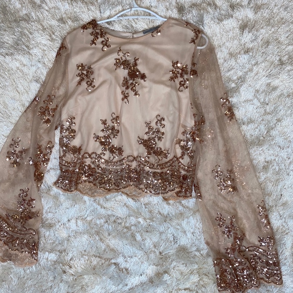 Pink sparkly top